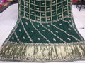 Pure Gaji Silk Khaddi Hendloom Ghatchola Zari Weaving Saree Or Amit Green
