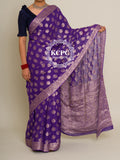 Pure Georgette Banarasi Zari Weaving Saree, Or , KCPC