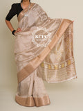 New KcPC Ajrakh Pestel Banarasi Border Cotton Silk Saree with Blouse, SWA
