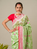 Pure Khaddi Georgette Waterzari Sarees Handloom Banarasi Weaving Saree