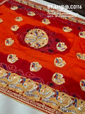 Peacock Belbuti Jardozi Kolkata Rajasthani Chunri 2. Piliya (Pure Georgette Fabric) Chunri Pila