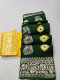 Pure dolla radian silk Zari Weaving saree, RTK OR