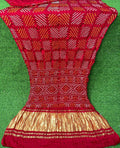 Pure Gaji Silk With Fancy Bandhej Saree Kcpc Nr Red Saree