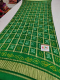 Pure Gaji Silk Bandhani Ghatchola Dupatta Kcpc Nr Green Dupatta