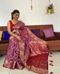 Beautiful Pure Soft Peddling Banarasi Silk Heavy Patola Saree Vjt Nr Saree