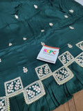 Pure Upadasilk Lehenga With Pure Gajji Silk Bandhej Fabric Dupptta Pearl Miror Work Nr Satis Lehenga