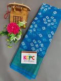 Pure Linen Cotton With Zari And Traditional Bandhni Print Saree Kcpc Ir Rama Saree