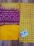 Latest cotton silk bandhani pattern salwar suit