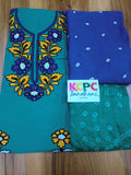 Latest cotton silk bandhej Salwar suit materialFabric  cotton silk
