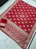 Big sale  pure Russian silk with beautiful rose zari waiving saree kml
