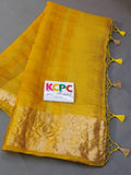 Pure Crushed tissue pure handloom banarasi  fabric saree