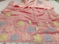 Pure crystal simmer organza fabric saree with patch gota Patti work Amt