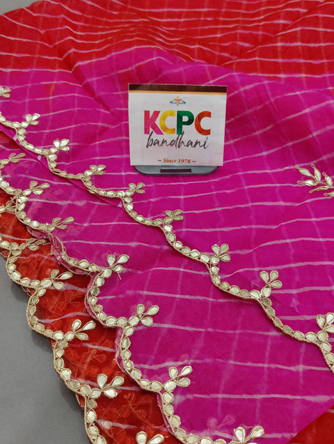 New Launch Designer Organza Gotapatti Work Jaipuri Saree with blouse rgc