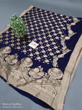 New pure Georgette fabric with zari weaving pattern saree
