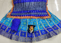 Bandhani Silk Ghatchola Rajasthani Latest Jaipuri Lehenga Chunni Set Nr Kml Blue Feroji Lehenga