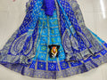 Bandhani Silk Ghatchola Rajasthani Latest Jaipuri Lehenga Chunni Set Nr Kml Blue Feroji 2 Lehenga