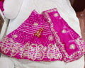 Traditional Jaipuri Full Stich Silk Lehanga Fabric With Beautiful Kachi Gotta Patti Work Nr Kml Rani