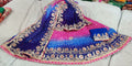Traditional Jaipuri Heavy Gotta Patti Work Bandhej Full Stich Silk Lehanga Kml Or Raniblue Lehenga