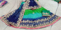 Traditional Jaipuri Heavy Gotta Patti Work Bandhej Full Stich Silk Lehanga Kml Or Parrot Firogi Blue