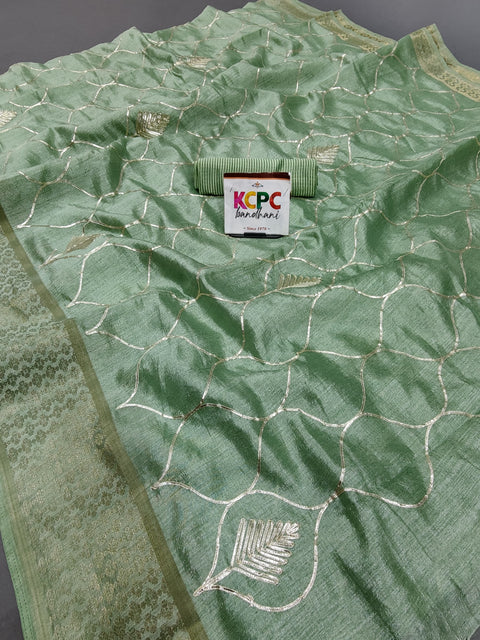 New Cotton Silk Gotapatti Work Saree with blouse