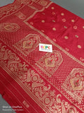 Pure dola silk fabric with banarasi style saree