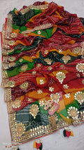 Beautiful moss crep fabric of pachranga saree all over border butti saree skml