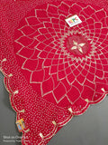 Latest Pure Georgette fabric  gotapatti work with makdi jal saree Amt