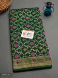 New Designer Banarasi Silk Saree Or Kc Green