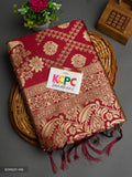 Latest Banarasi Zari Weaving Sarees Best Collection For Wedding Gift Or Kcpc Mehroon Saree